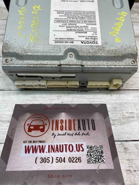 Radio AM/FM para Toyota Corolla 2017-2019 con pantalla y receptor OEM 8614002520 100639
