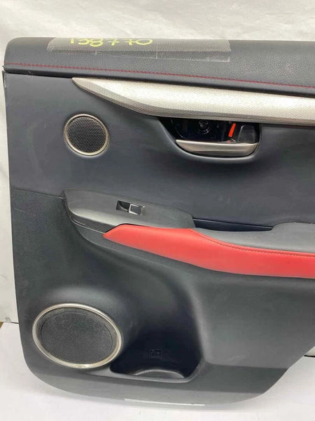 2021 LEXUS NX300 DOOR PANEL TRIM REAR RIGHT SIDE ASSY OEM 74650X1B01 BLACK/RED