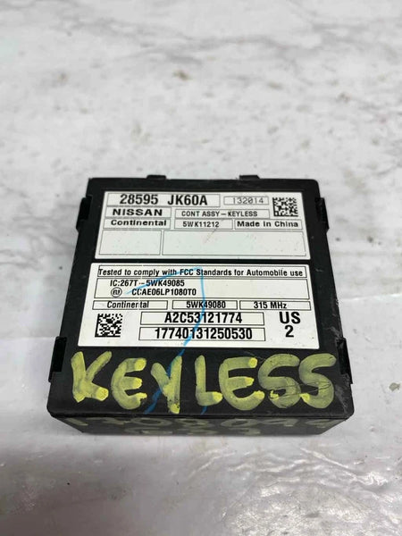 2008 TO 2013 INFINITI G37 KEYLESS ENTRY CONTROL MODULE UNIT ASSY OEM 28595JK60A
