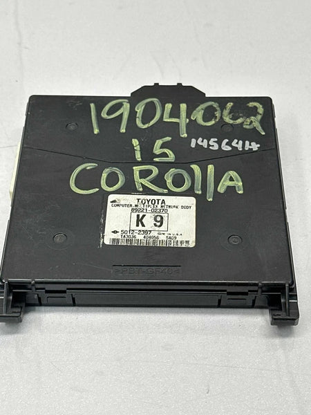 2014 TO 16 TOYOTA COROLLA MULTI NETWORK CONTROL BODY MODULE CONTROL OEM 8922102370