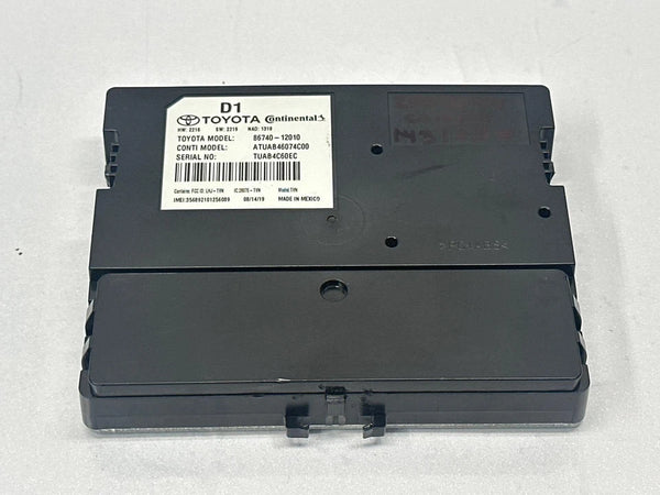 2020 TOYOTA COROLLA TELEMATICS CONTROL COMMUNICATION UNIT ASSY OEM 8674012010
