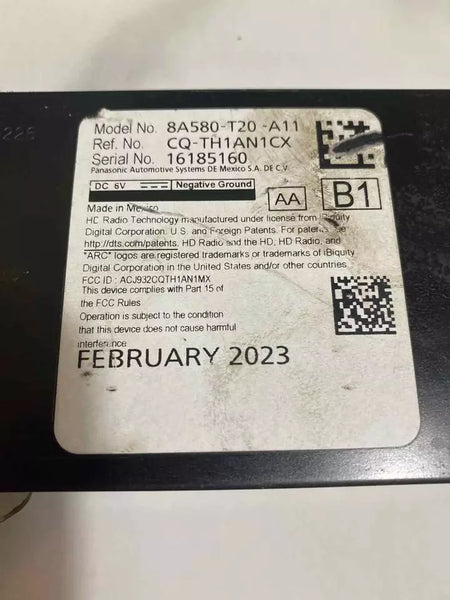 22 23 24 HONDA CIVIC RADIO AM FM UNIDAD DE CONTROL DEL MÓDULO DEL SINTONIZADOR OEM 8A580T20A11