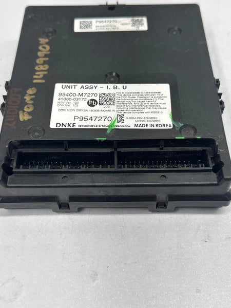 2019 TO 2021 KIA FORTE BODY CONTROL MODULE UNIT US MARKET ASSY OEM 95400M7270
