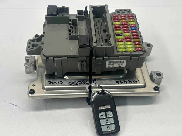 2021 HONDA CIVIC ENGINE CONTROL UNIT 378205ANAR2 ASSY WITH JUNCTION BOX & KEY