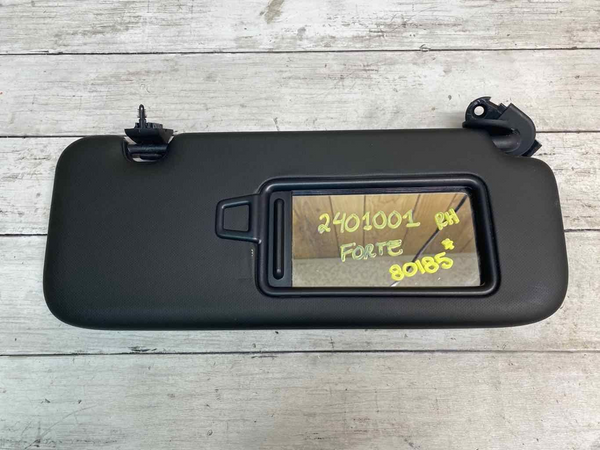 Kia Forte sun visor 19 to 21 right side with sun roof black OEM 85220M7230BGA