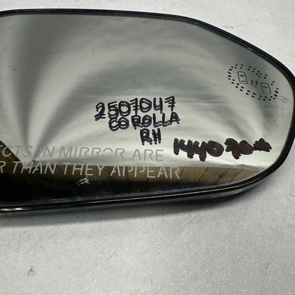 2020 TO 2024 TOYOTA COROLLA DOOR MIRROR RIGHT SIDE GLASS ONLY ASSY OEM SR1300