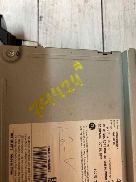 RADIO AM FM ELANTRA 20 HYUNDAI RECEIVER & DISPLAY SEDAN US MARKET 96160F2UA0SSH