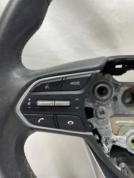 2017 TO 2019 HYUNDAI SANTA FE STEERING WHEEL XL OEM 561102WAY0URY LEATHER HEATED BLACK