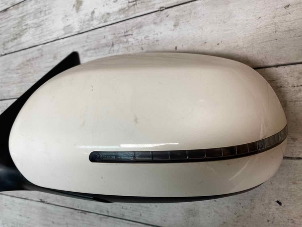 DOOR MIRROR KIA FORTE 10 13 COUPE LEFT SIDE W/TURN SIGNAL WHITE COLOR 876051M005