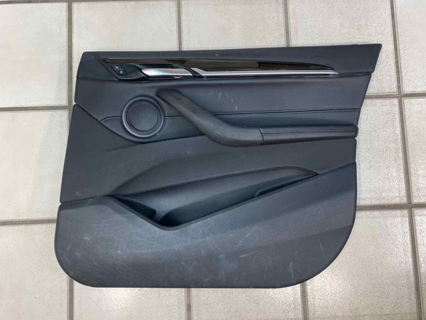 BMW X1 door panel trim 16 21 front right side leather black assy OEM 51417438070