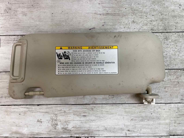 19 22 TOYOTA COROLLA RH RIGHT SUN VISOR GRAY ASSY OEM 7431012J70C0