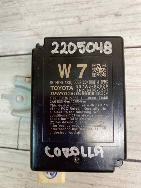 Conjunto de módulo de control de puertas y TPMS para Toyota Corolla 2020, OEM 897A002020