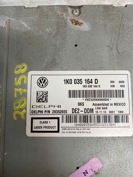12 14 VOLKSWAGEN JETTA NO GLI RADIO RECEIVER NO NAVIGATION AM-FML-CD 1K0035164D
