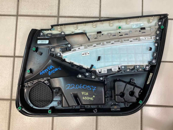 Moldura de panel de puerta para Honda Accord 2018, parte delantera izquierda, de cuero, OEM, gris, 83553TVAA01ZB