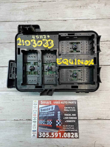 2013 2016 CHEVY EQUINOX 2.4L FEDERAL EMISSION ENGINE FUSE BOX ASSY OEM 22929763