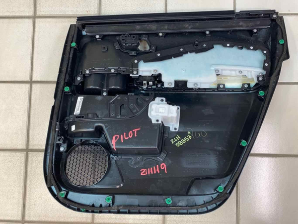 Moldura de panel de puerta para Honda Pilot 16 21, parasol trasero izquierdo de cuero negro 83751TG7A11ZB