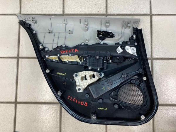 Toyota Corolla door panel trim 20 22 rear right side gray assy OEM 6763012M90C8