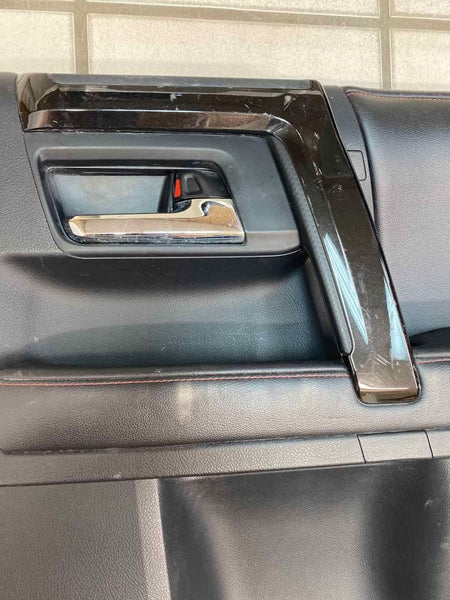 18 TOYOTA 4RUNER REAR RIGHT INNER DOOR TRIM PANEL BLACK RED STICHES 6763035C52C0