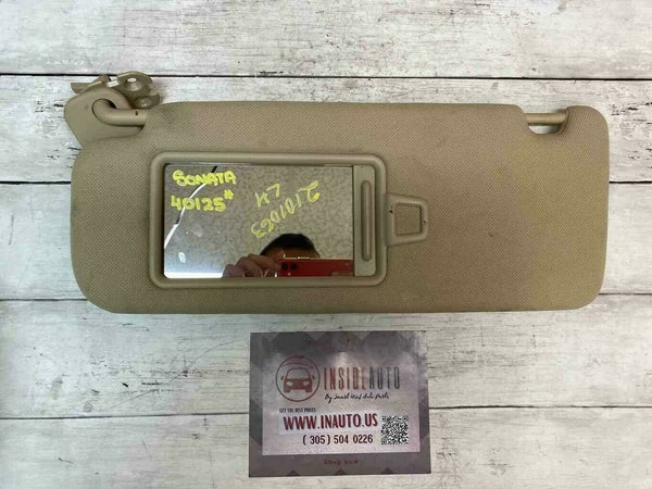 2015 2019 HYUNDAI SONATA VIN 2 SUN VISOR DRIVER SIDE BROWN COLOR OEM 85201C2000