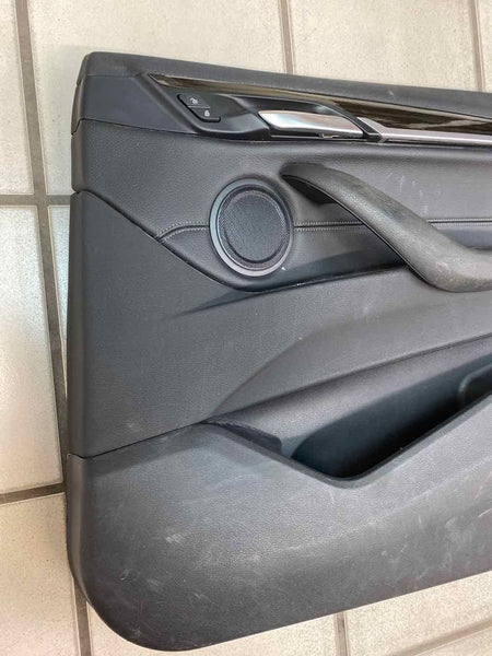 BMW X1 door panel trim 16 21 front right side leather black assy OEM 51417438070