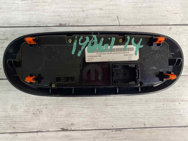 16 17 FIAT 500 4DR X MODELO AC HVAC AQUECEDOR PAINEL DE CONTROLE OEM 6AP79LXHAA
