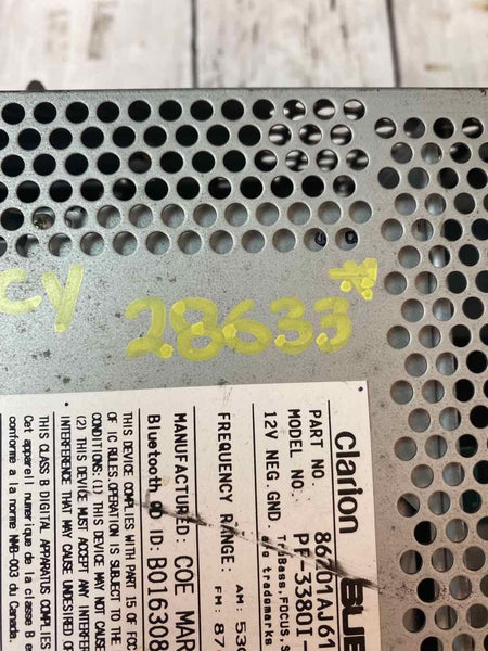12 14 SUBARU LEGACY RADIO RECEIVER ASSY OEM 86201AJ61A