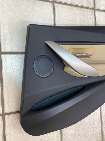 13 18 BMW 320I REAR RIGHT INNER DOOR TRIM PANEL OEM 51427280924