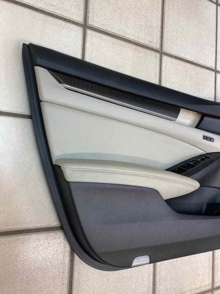 Moldura de panel de puerta para Honda Accord 2018, parte delantera izquierda, de cuero, OEM, gris, 83553TVAA01ZB