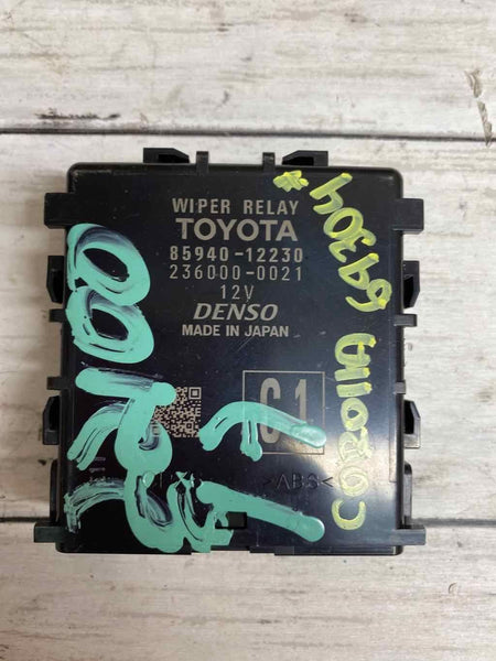 2021 TOYOTA COROLLA WINSHIELD WASHER WIPER RELAY CONTROL MODULE OEM 8594012230