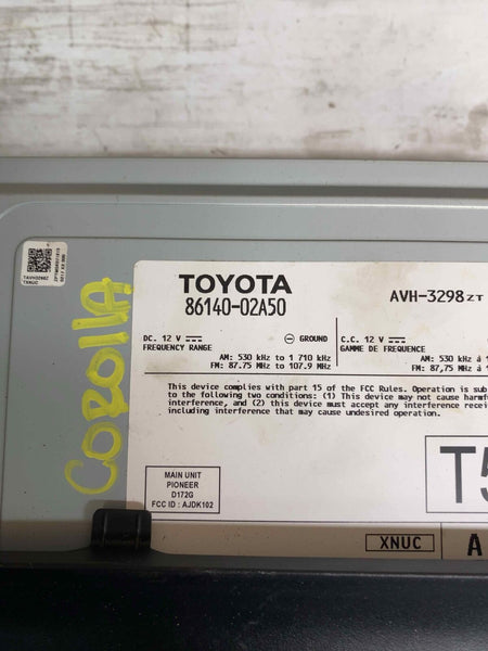 2020 TOYOTA COROLLA SEDAN RÁDIO DISPLAY E RECEPTOR ASSY OEM 8614002A50