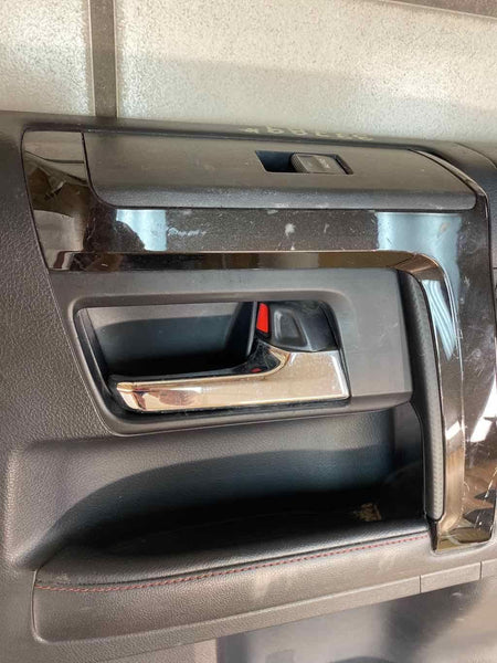 18 TOYOTA 4RUNER REAR RIGHT INNER DOOR TRIM PANEL BLACK RED STICHES 6763035C52C0