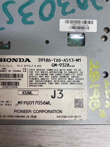 13 15 ACURA ILX 2.0L RADIO AMPLIFFIER ASSY OEM 39186TX6A51