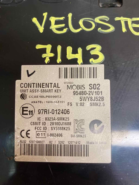 12 17 HYUNDAI VELOSTER MÓDULO DE CONTROL DE ENCENDIDO SIN LLAVE CON BLOQUEO ANTIRROBO 954802V101