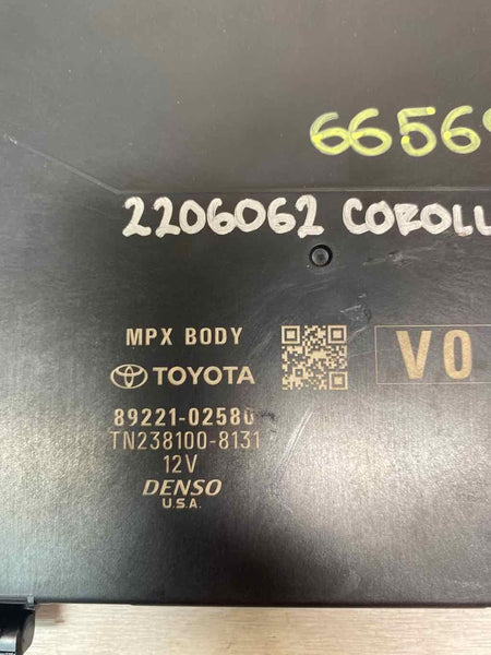 20 22 TOYOTA COROLLA SE 2.0L BCM MULTI NETWORK CONTROL MODULE OEM 8922102580