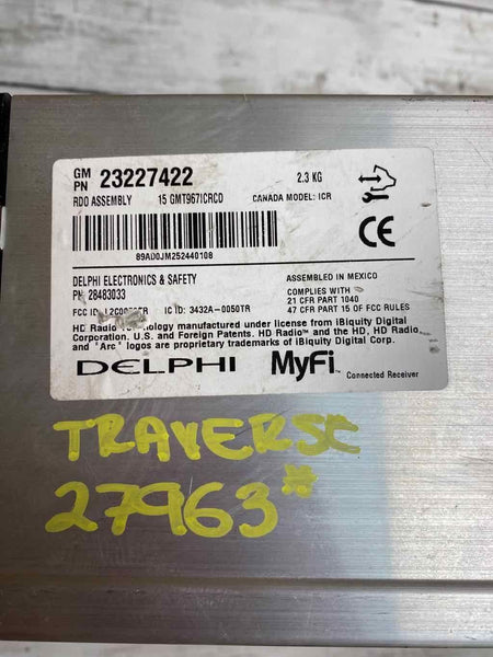2016 CHEVY TRAVERSE RÁDIO TELA DE EXIBIÇÃO E RECEPTOR ASSY OEM 23227422