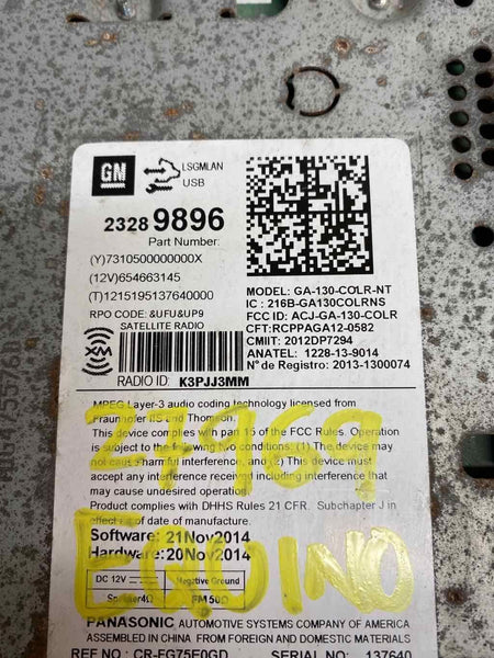 16 17 CHEVY EQUINOX RECEPTOR DE RÁDIO ASSY OEM 84026635