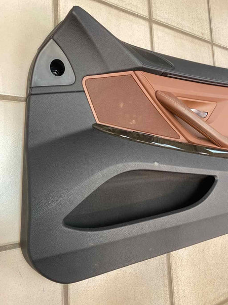 13 TO 19 BMW 640I DOOR PANEL TRIM FRONT RIGHT SIDE BLACK BROWN ASSY OEM 417304292