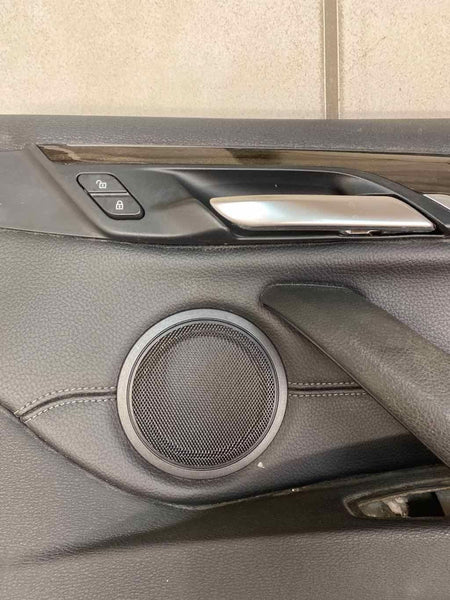 BMW X1 door panel trim 16 21 front right side leather black assy OEM 51417438070