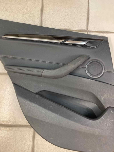 Moldura de panel de puerta BMW X1 16 21, parte trasera izquierda, interior, negra, OEM 51427438121