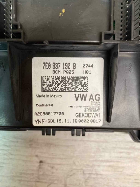 2017 VOLKWAGEN JETTA BODY CONTROL MODULE BCM OEM 7E0937190B