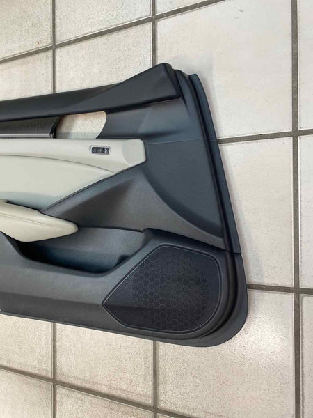 Moldura de panel de puerta para Honda Accord 2018, parte delantera izquierda, de cuero, OEM, gris, 83553TVAA01ZB