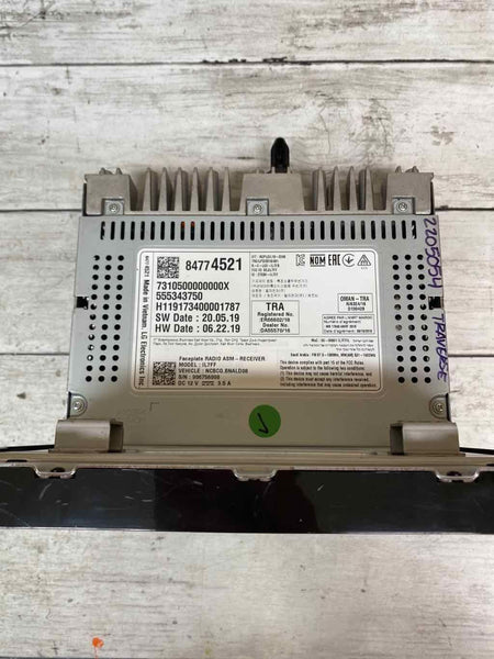 2021 CHEVROLET TRAVERSE RÁDIO DISPLAY E RECEPTOR ASSY OEM 84774521