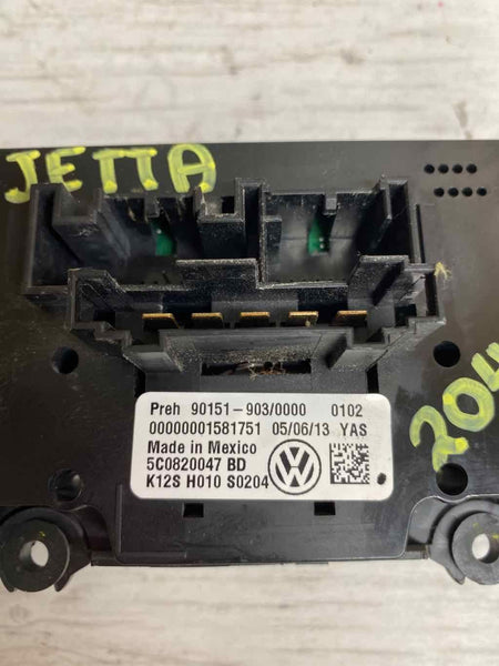 11 14 VOLKSWAGEN JETTA NO GLI HVAC AC AQUECEDOR PAINEL DE CONTROLE ASSY OEM 5C0820047BD