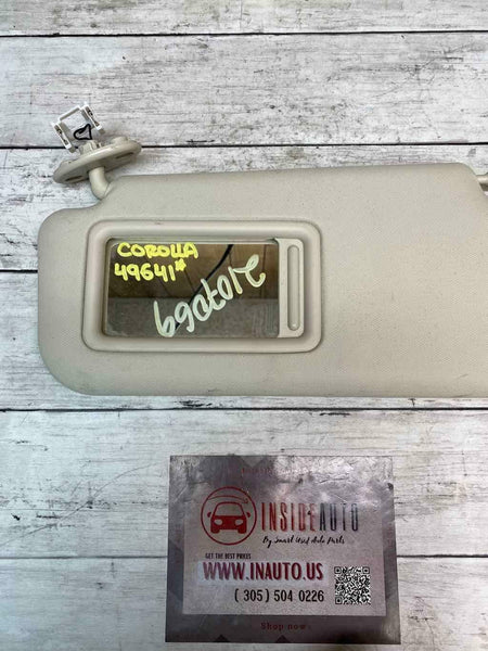 2019 2020 TOYOTA COROLLA DRIVER LEFT SIDE SUN VISOR GRAY OEM 7432012J40C0
