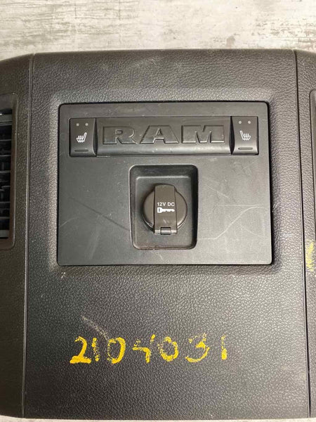 2014 DODGE RAM 1500 PICKUP REAR VENT PANEL WITH HEATED SEAT SWITCHES ASSY OEM