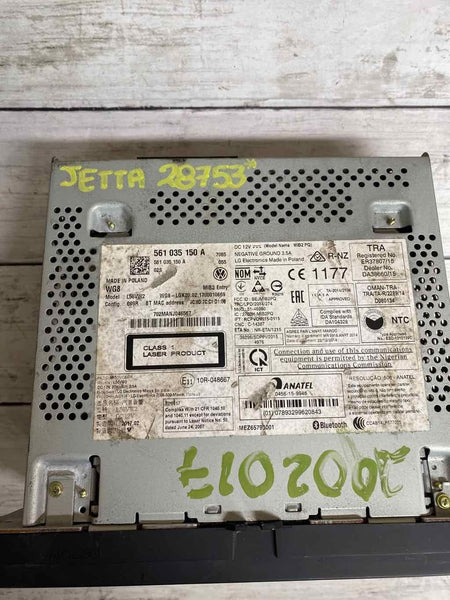 2017 VOLKSWAGEN JETTA NO GLI RÁDIO TELA DE EXIBIÇÃO E RECEPTOR ASSY OEM 561035150A