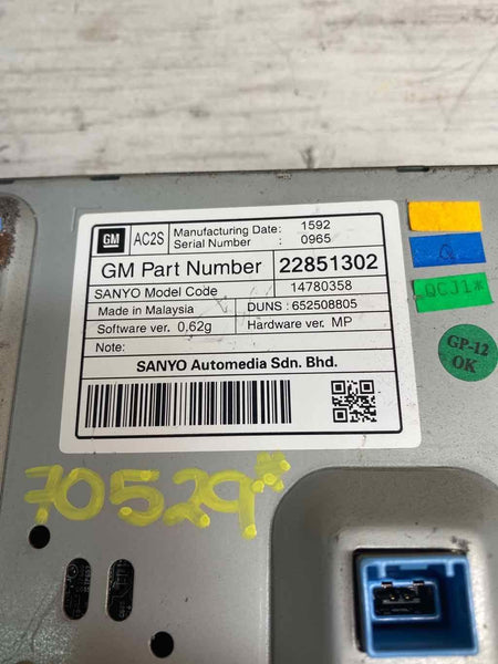 2012 2016 CHEVY CRUZE RADIO DISPLAY SCREEN ASSY OEM 22851302