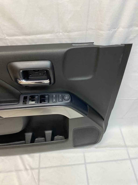 2016 2018 CHEVROLET SILVERADO FRONT LEFT DRIVER SIDE DOOR TRIM PANEL BLACK 23475019