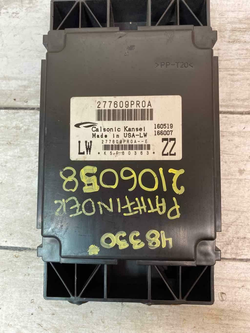 2019 2020 NISSAN PATHFINDER HVAC AC HEATER TEMPERATURE CONTROL