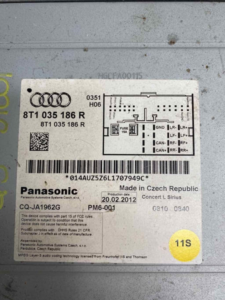2011 2017 AUDI Q5 RECEPTOR DE RÁDIO E TOCADOR ASSY OEM 8T1035186R